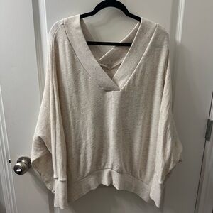 Lou & Grey Oversized V Neck Sweatshirt
